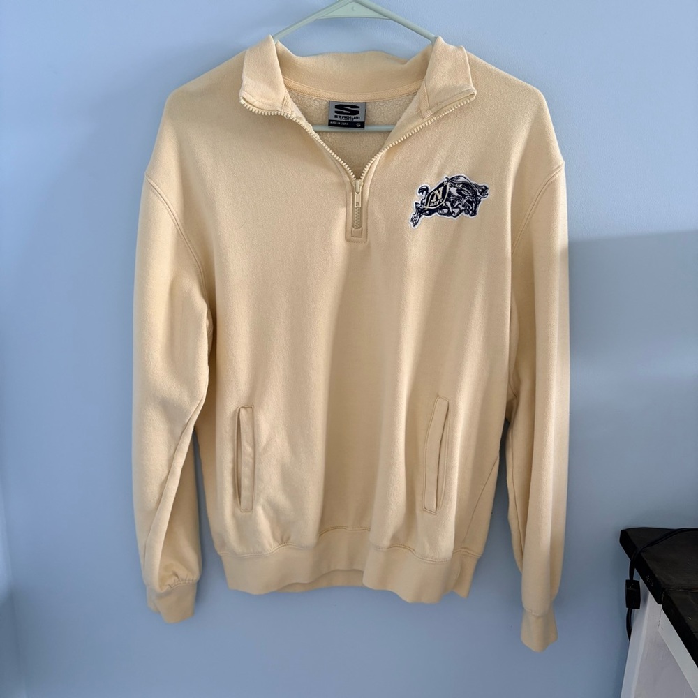 Navy gold / yellow Quarter-Zip Pullover Sweater